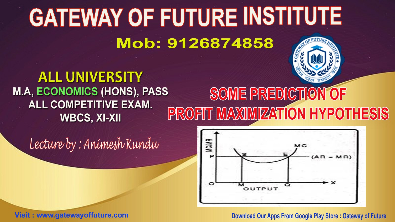 Some prediction of Profit Maximization hypothesis